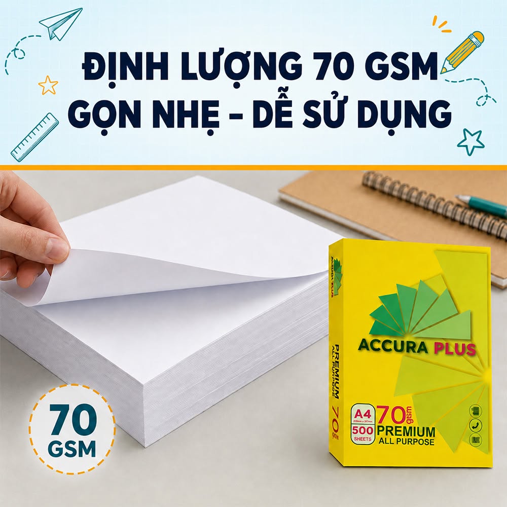Giấy In Accura Plus A4 70gsm Chính Hãng INDONESIA – Giá Sỉ Tại Hà Nội