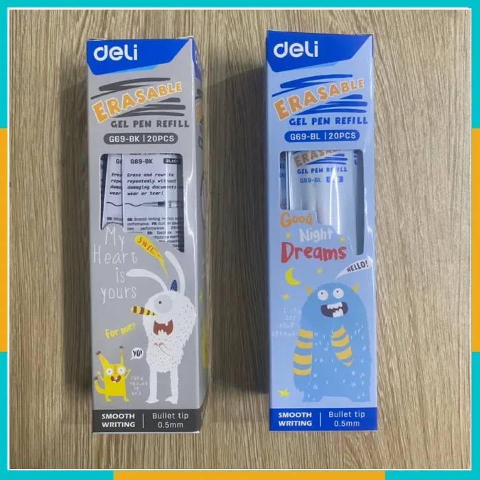 Ruột gel xóa được DELI - G69-BK (đen)_Hộp20 vỉ