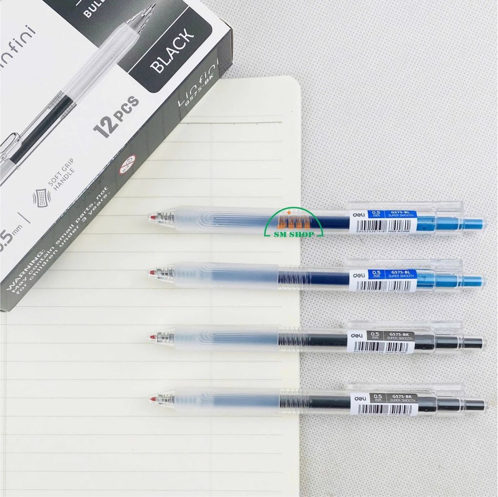 Bút gel DELI  G575 BK đen