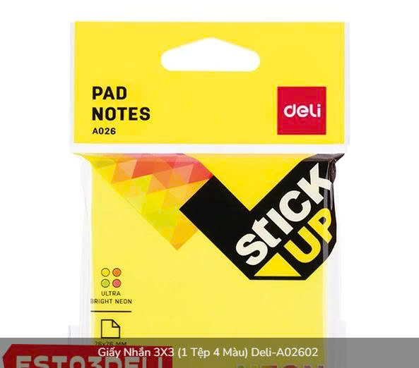Giấy nhớ Deli 4M 3x3 - A02602_Hộp12
