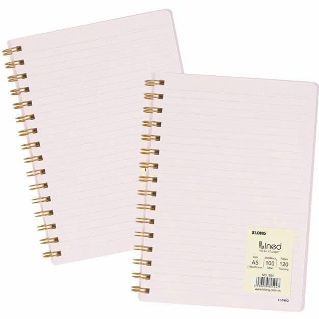 Sổ lò xo 2 đầu TL A5/120tr - MB020_Thùng100