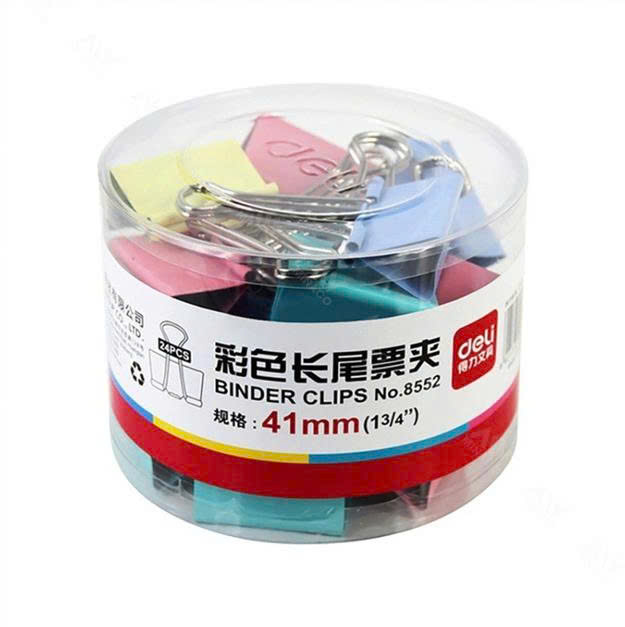 Kẹp màu 41mm Deli 8552