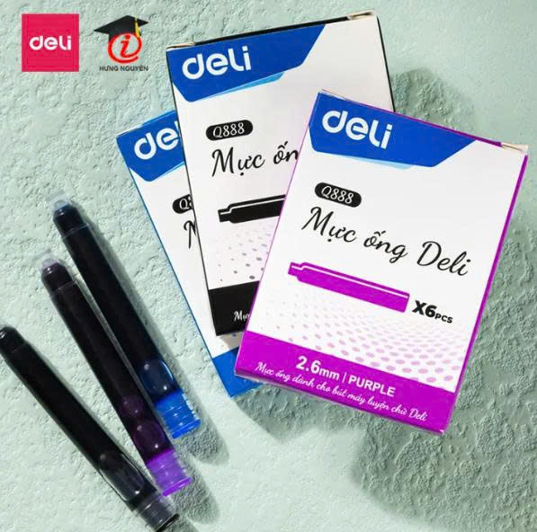 Ống mực DELI  Q888 xanh
