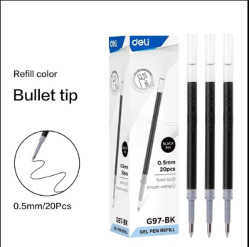 Ruột bút bi nước Deli 0.5mm G97 BL