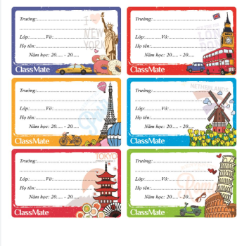 Nhãn vở CLASSMATE NT204 TRAVEL