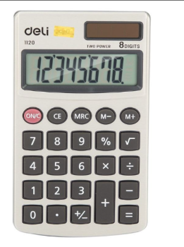 Máy tính Deli 8 số E 1120