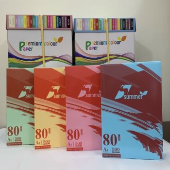 Giấy in màu SUMMER - A4 định lượng L80 màu xanh biển