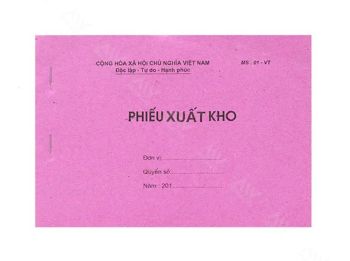 Phiếu xuất kho A5 1 liên