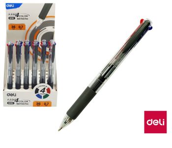 Bút bi DELI nhiều màu 0.7mm - Q182_Hộp 36