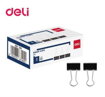 Kẹp đen Deli 19mm - EZ65_Hộp(300)
